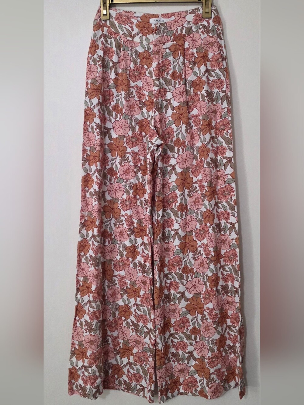 Showpo Amalie The Label Lorete High Rise Wide Leg Pants Wildflower Floral Sz 4